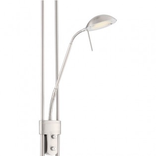 Lámpara de pie LED Lampa Níquel (15W+8W)