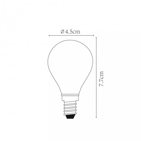 Bombilla filamentos LED E14 Transparente P45 (4W)