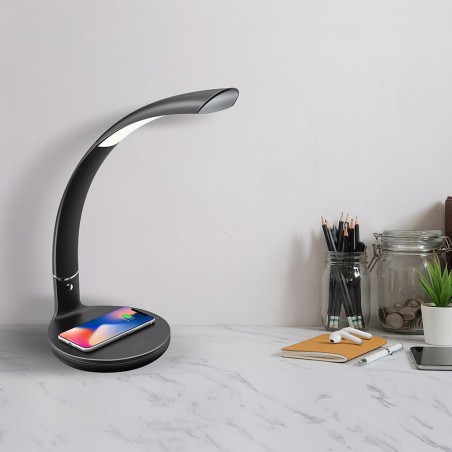 Lámpara de mesa Led con cargador inalámbrico Alabastro (7W)