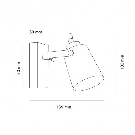 Foco de techo orientable Dera