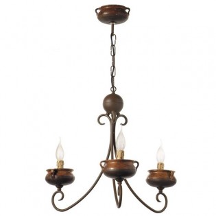Lámpara artesana Ollas (4 luces)