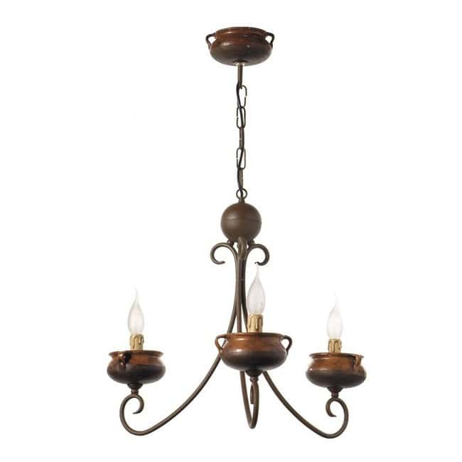 Lámpara artesana Ollas (4 luces)