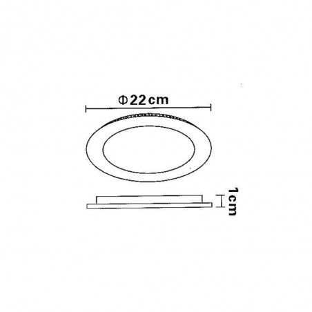 2 x Downlight LED Redondo Extraplano 6000K (18W)