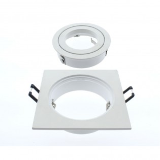 Foco empotrable CLASSIC basculante cuadrado blanco. Wonderlamp