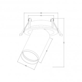 Foco de techo empotrable Focus S II