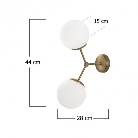 Aplique de pared Mulen Oro (2 luces)