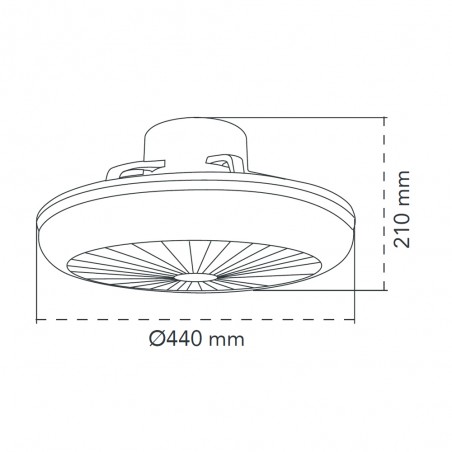 Ventilador LED con altavoz Iris RGB CCT (25W)