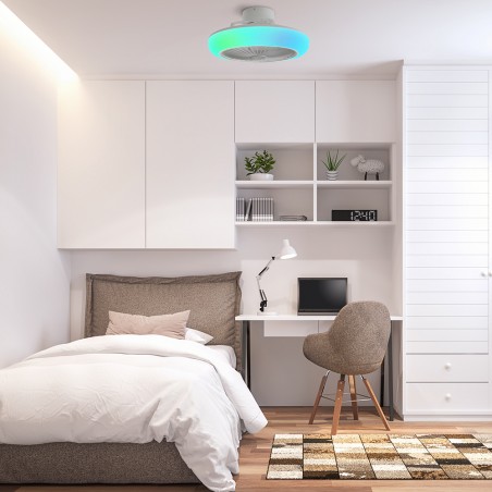 Ventilador LED con altavoz Iris RGB CCT (25W)