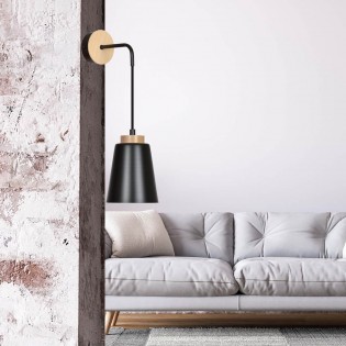 Aplique de pared Lasso Negro