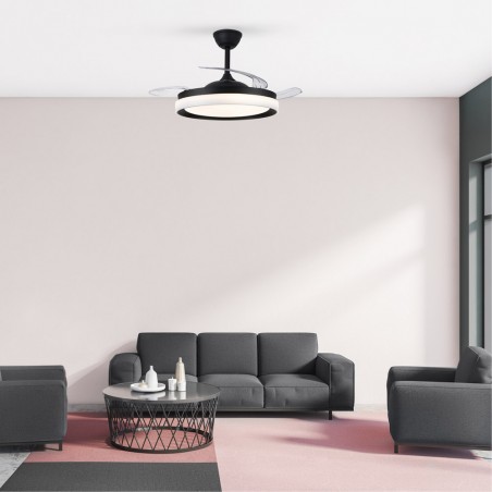 Ventilador LED aspas retráctiles Brisa Eco CCT Dim (45W)