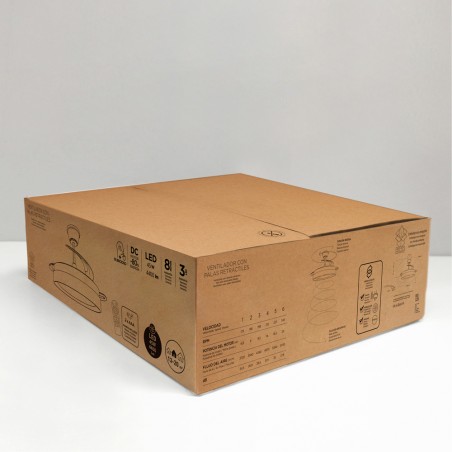 Ventilador LED aspas retráctiles Brisa Eco CCT Dim (45W)