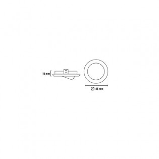 Foco empotrable BASIC redondo cromo. Wonderlamp