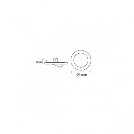 Foco empotrable BASIC redondo cromo. Wonderlamp