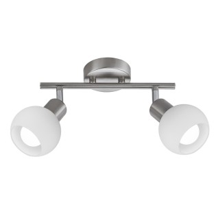 Regleta Opal acabado níquel satinado (2 luces)