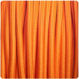 Cable textil naranja