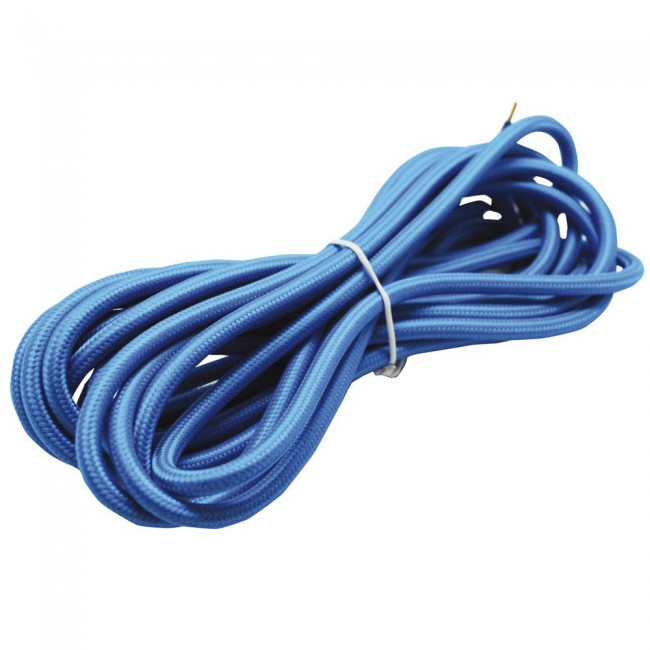 Cable textil azul