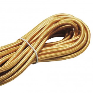 Cable textil dorado