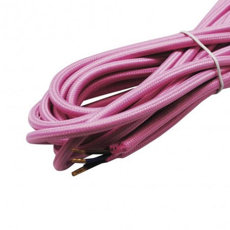 Cable textil rosa