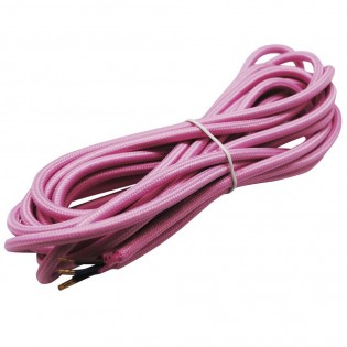 Cable textil rosa