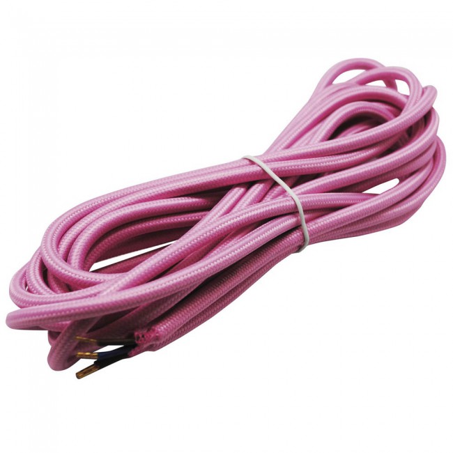 Cable textil rosa