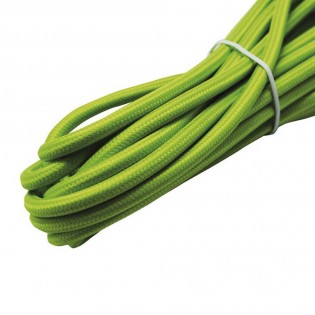 rollo cable textil verde