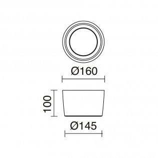Plafón de techo exterior LED Mist (10W)