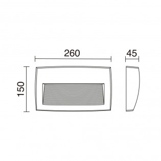 Aplique de pared exterior LED Storm (10.50W)