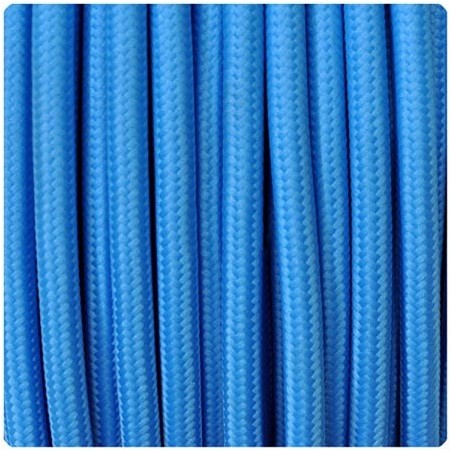 Cable textil azul
