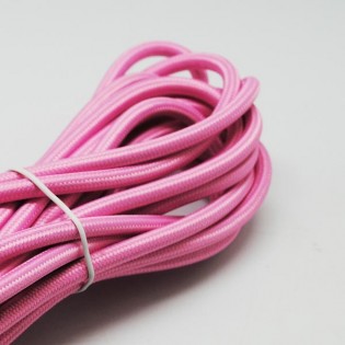 Cable textil rosa