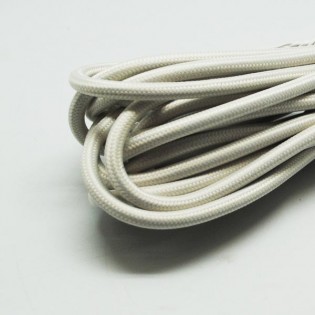 Cable textil marfil