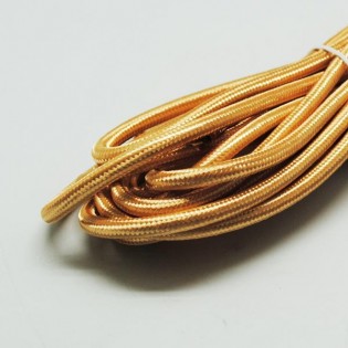 Cable textil dorado
