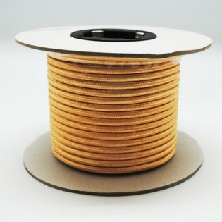 Rollo cable textil dorado