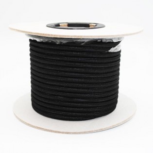 Rollo cable textil negro