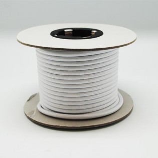Rollo cable textil blanco