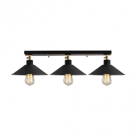 Regleta orientable Harvey Negro (3 luces)