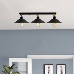 Regleta orientable Harvey Negro (3 luces)