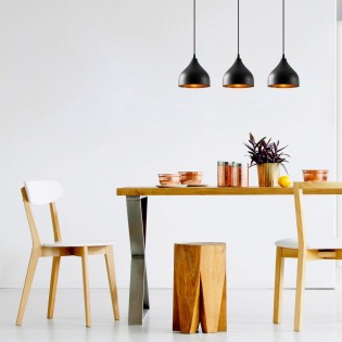 Regleta colgante Asney 18 Negro (3 luces)
